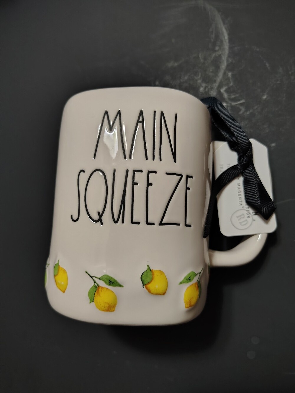Rae Dunn MAIN SQUEEZE Lemon Coffee Tea Mug NWT